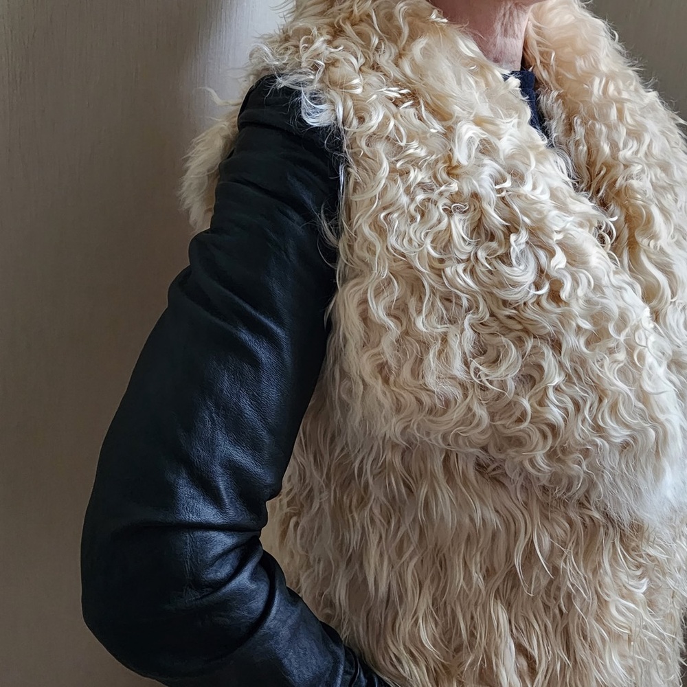 Genuine Goat Fur wRemovable Gen Leather Sleeves Made in Argentina Jacket… - Picture 5 of 16